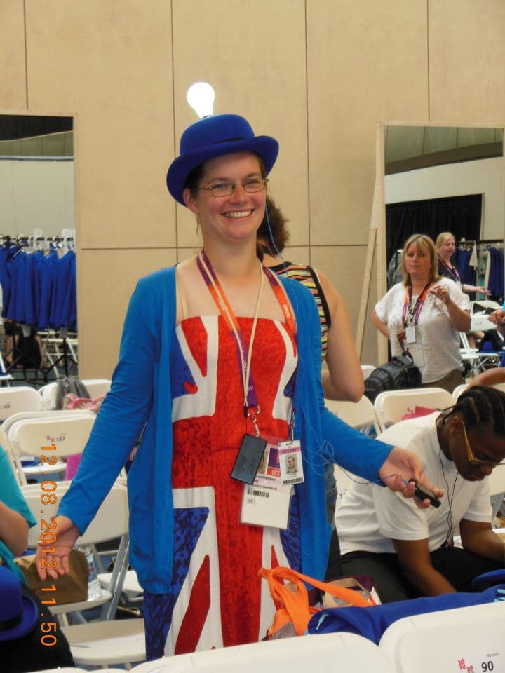In the dressing room for the Closing Ceremony