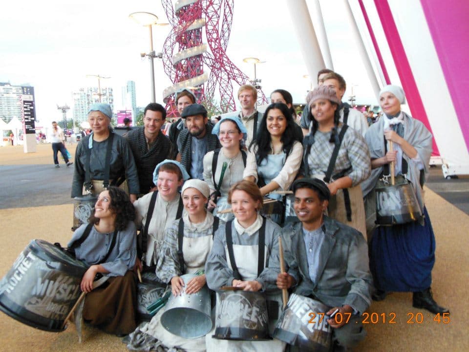 Outside the stadium prior to the Opening Ceremony